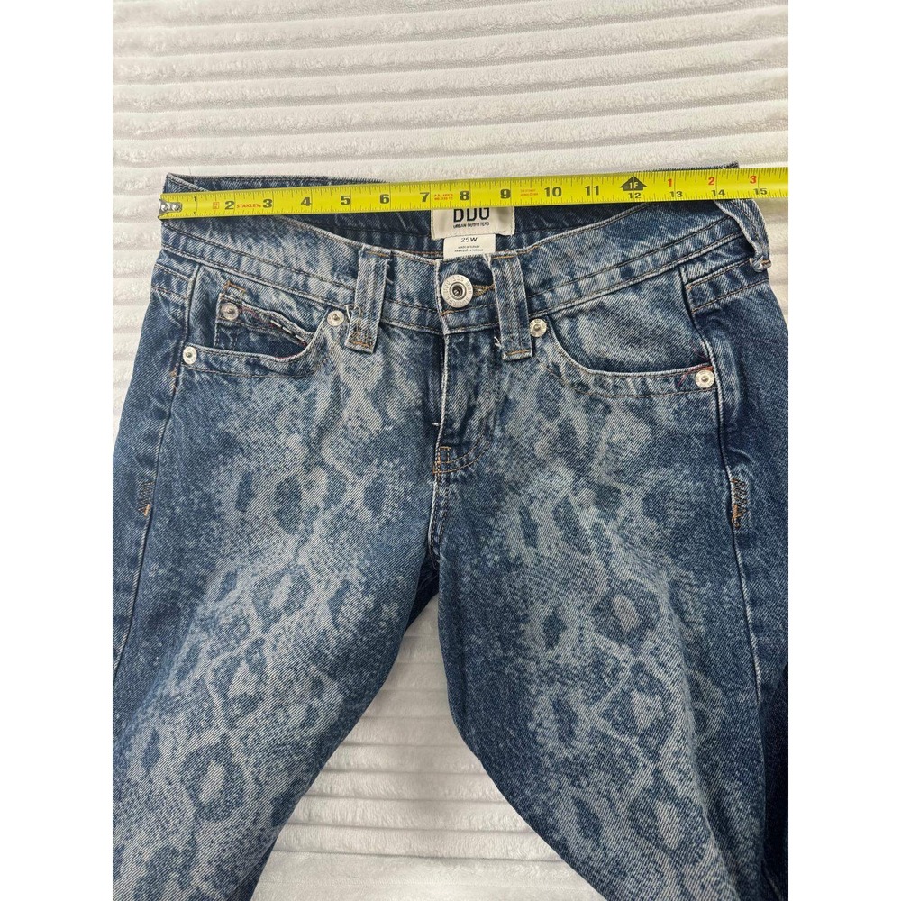 BDG Urban Outfitters Womens Snake Print Straight Leg Jeans Blue Acid Wash Denim - Picture 6 of 14